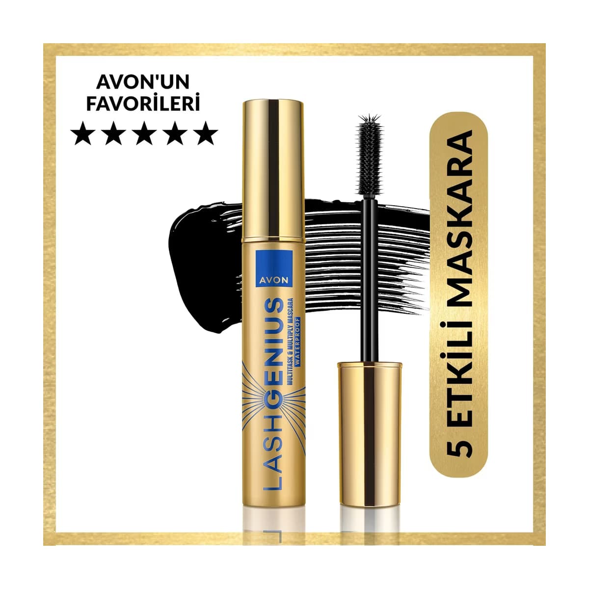 Avon Lash Genius Suya Dayanıklı Maskara Blackest Black - Gratis