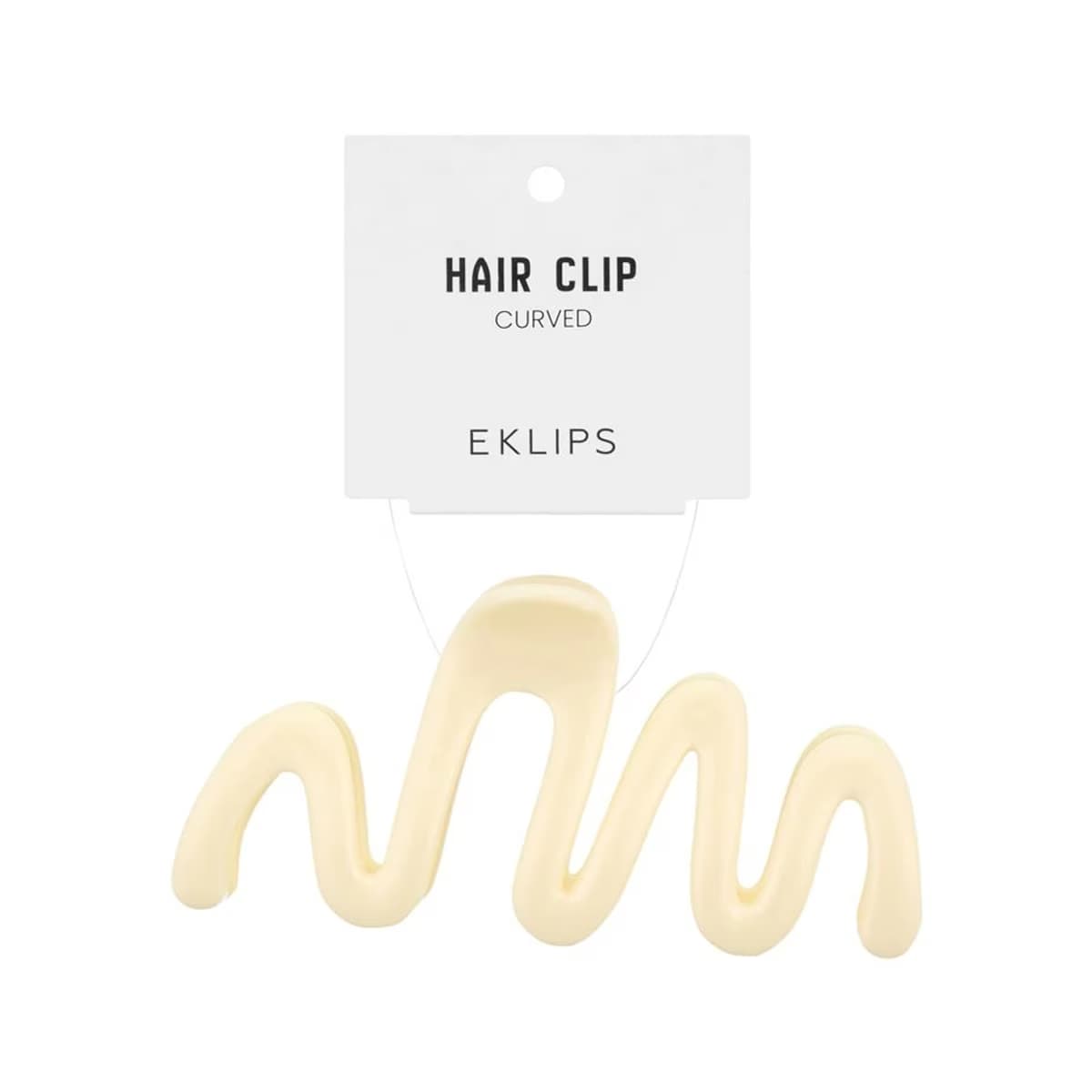 Eklips Kıvrımlı Beyaz Mandal Toka - Gratis