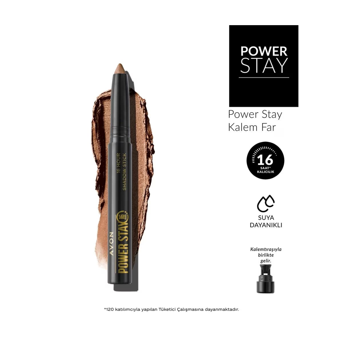 Avon Power Stay Stik Göz Farı Bronze Sugar - Gratis