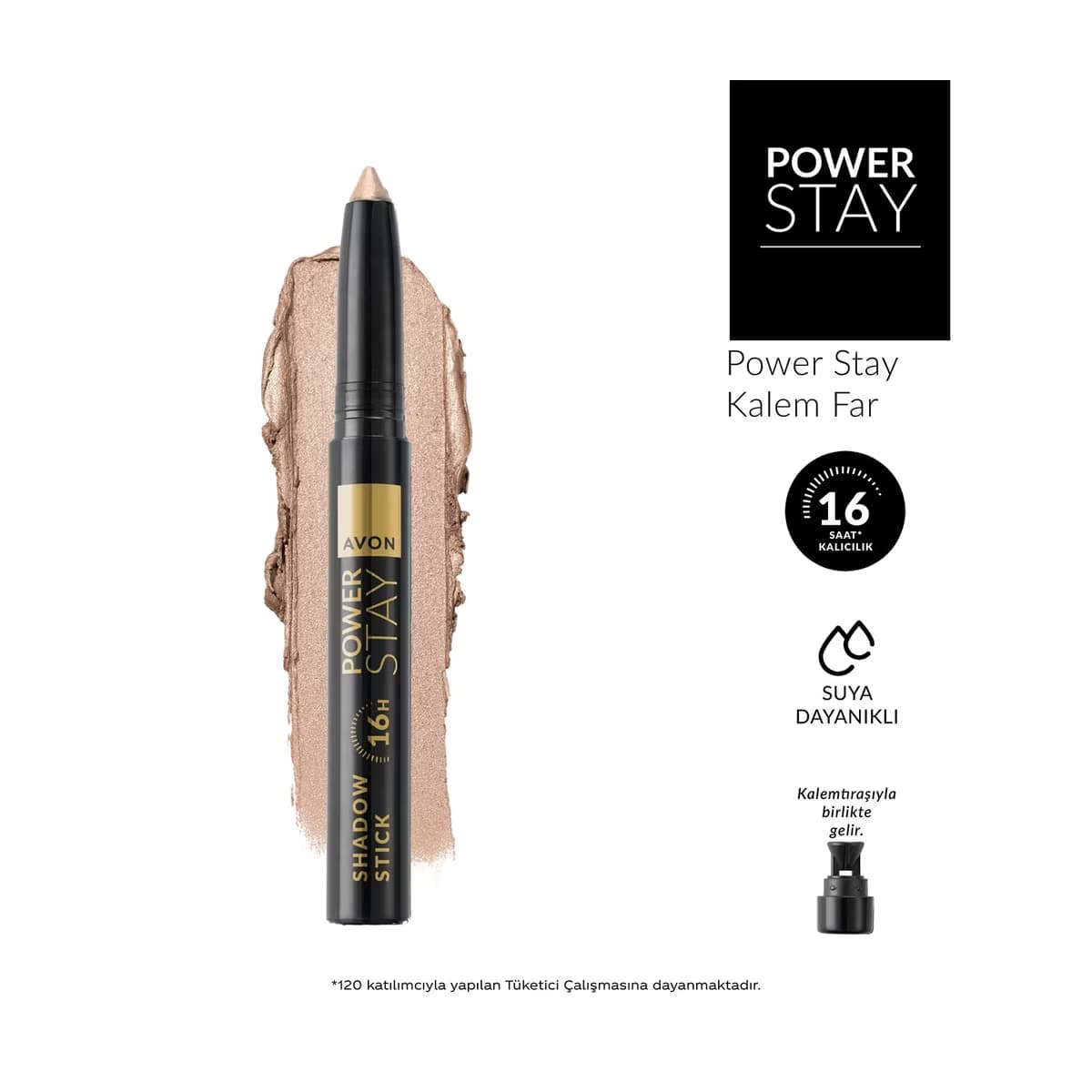 Avon Power Stay Stik Göz Farı Pearly Vanilla - Gratis