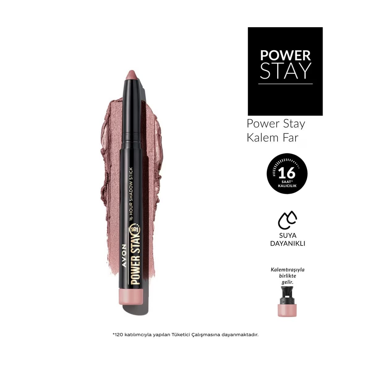 Avon Power Stay Stik Göz Farı Blushing Pink - Gratis
