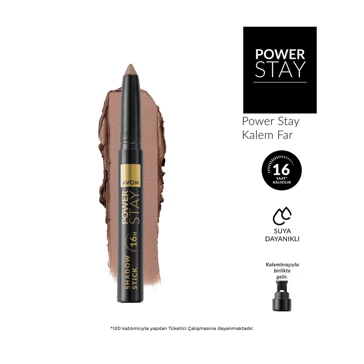 Avon Power Stay Stik Göz Farı Soft Mauve - Gratis
