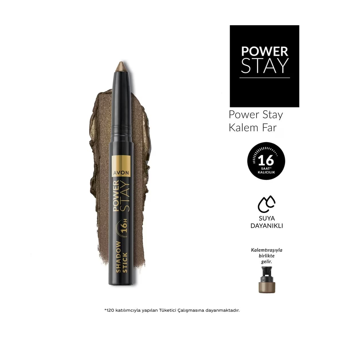 Avon Power Stay Stik Göz Farı Smokey Olive - Gratis
