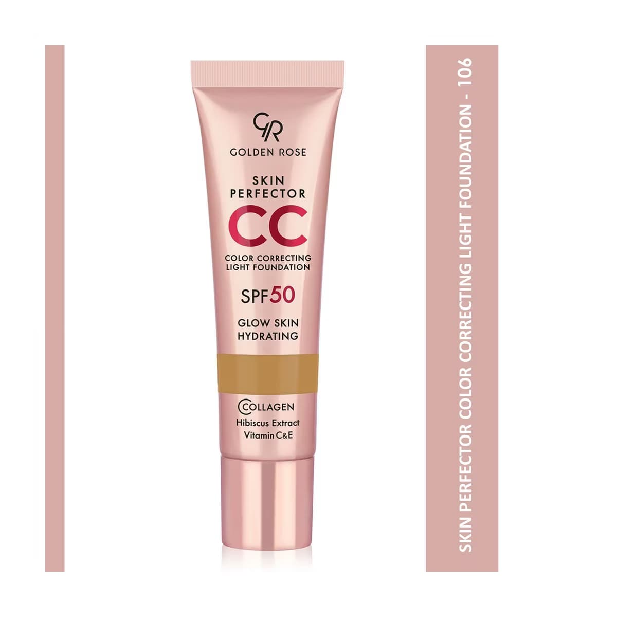Golden Rose Skin Perfect CC SPF50 Fondöten 106 Toffee - Gratis
