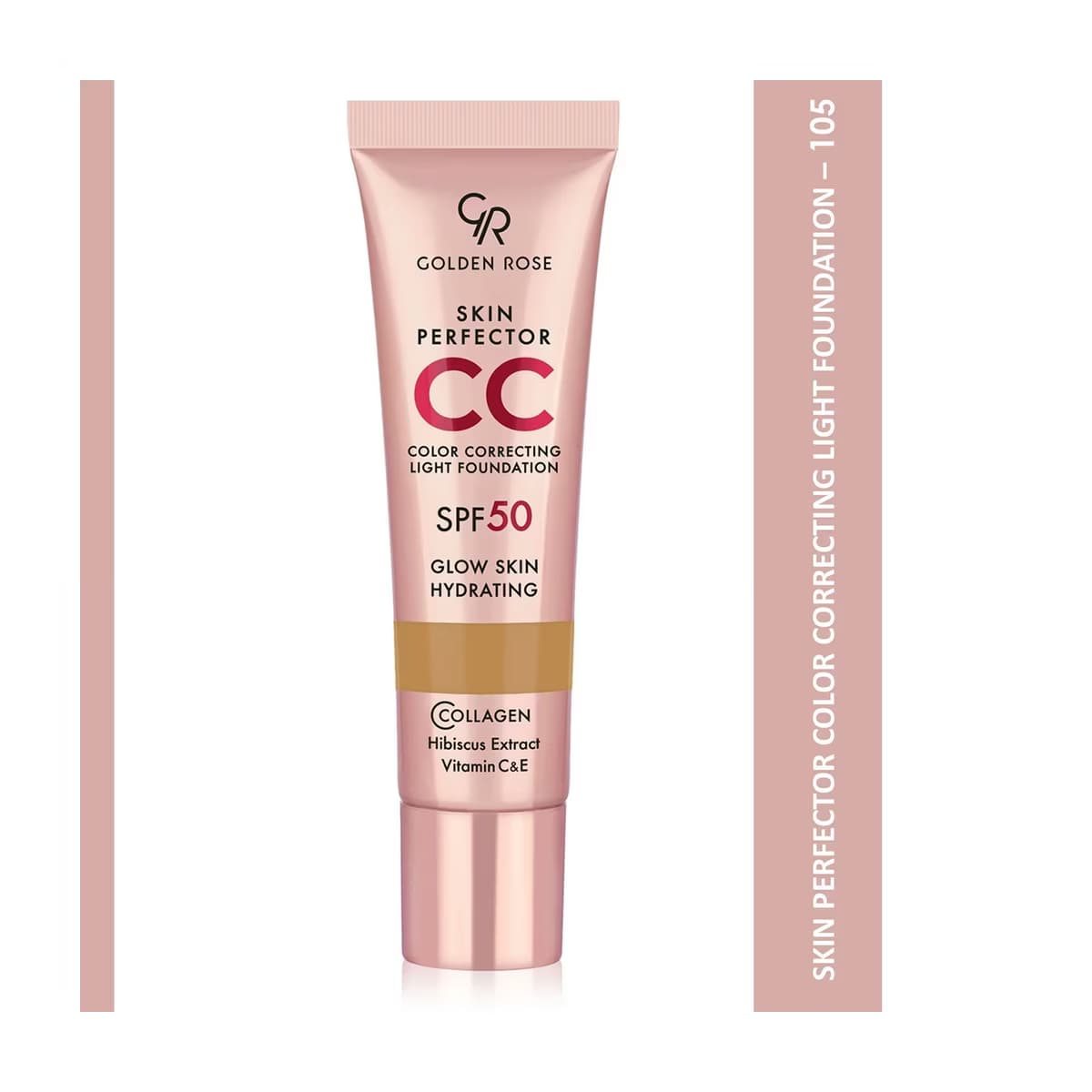 Golden Rose Skin Perfect CC SPF50 Fondöten 105 Caramel - Gratis