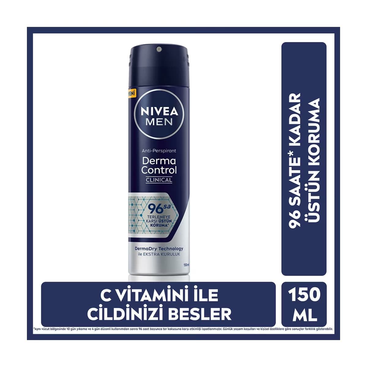 Nivea Men Derma Control Clinical Erkek Deodorant Sprey 150 ml - Gratis
