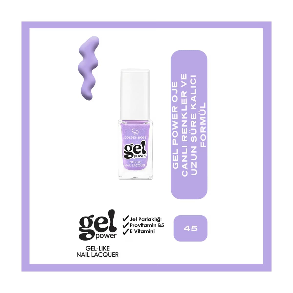 Golden Rose Power Gel Like Nail Oje No: 45 - Gratis