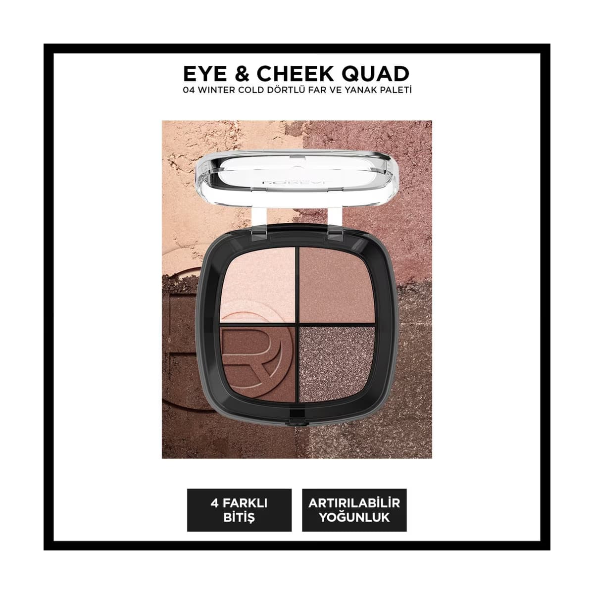 Loreal Paris Eye & Cheek Quad Dörtlü Far ve Yanak Paleti 04 Winter Cold - Gratis