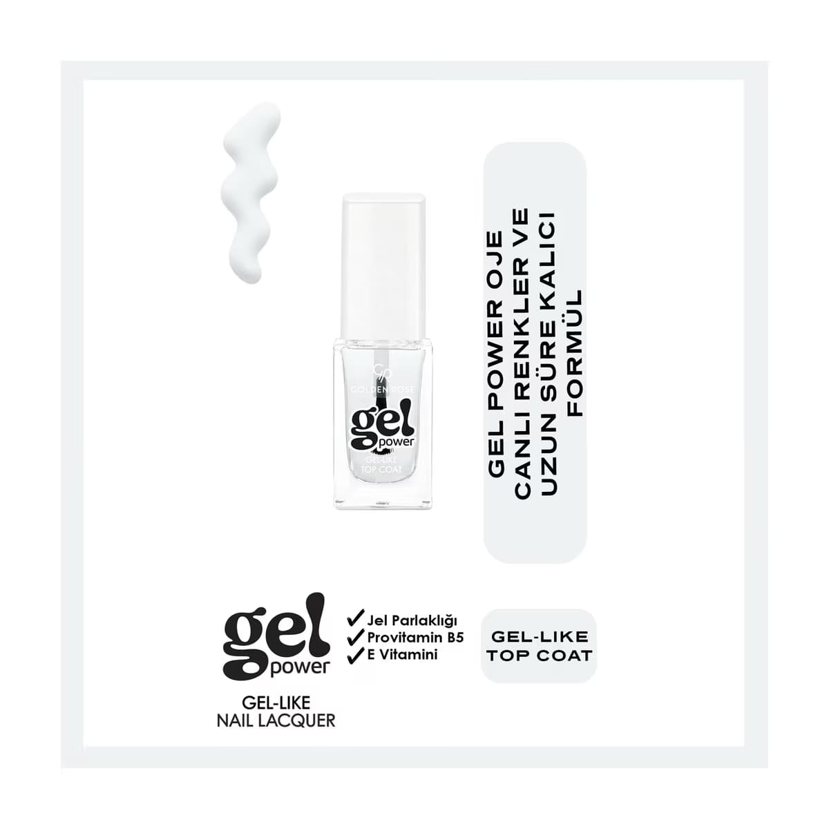 Golden Rose Power Gel Like Top Coat Gel - Gratis