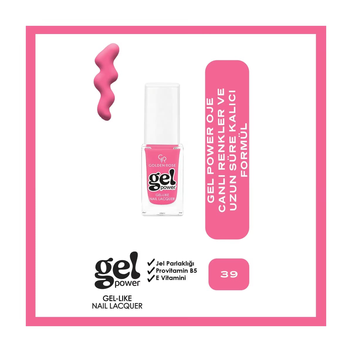 Golden Rose Power Gel Like Nail Oje No: 39 - Gratis