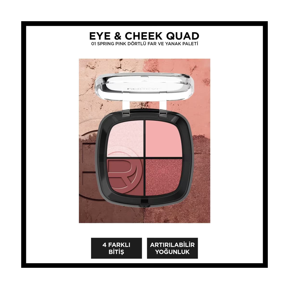 Loreal Paris Eye & Cheek Quad Dörtlü Far ve Yanak Paleti 01 Spring Pinks - Gratis
