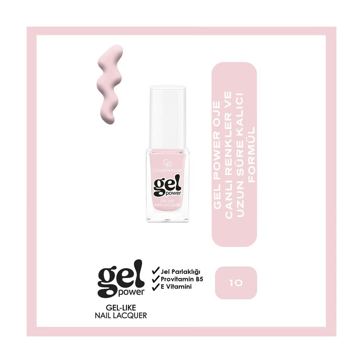 Golden Rose Power Gel Like Nail Oje No: 10 - Gratis