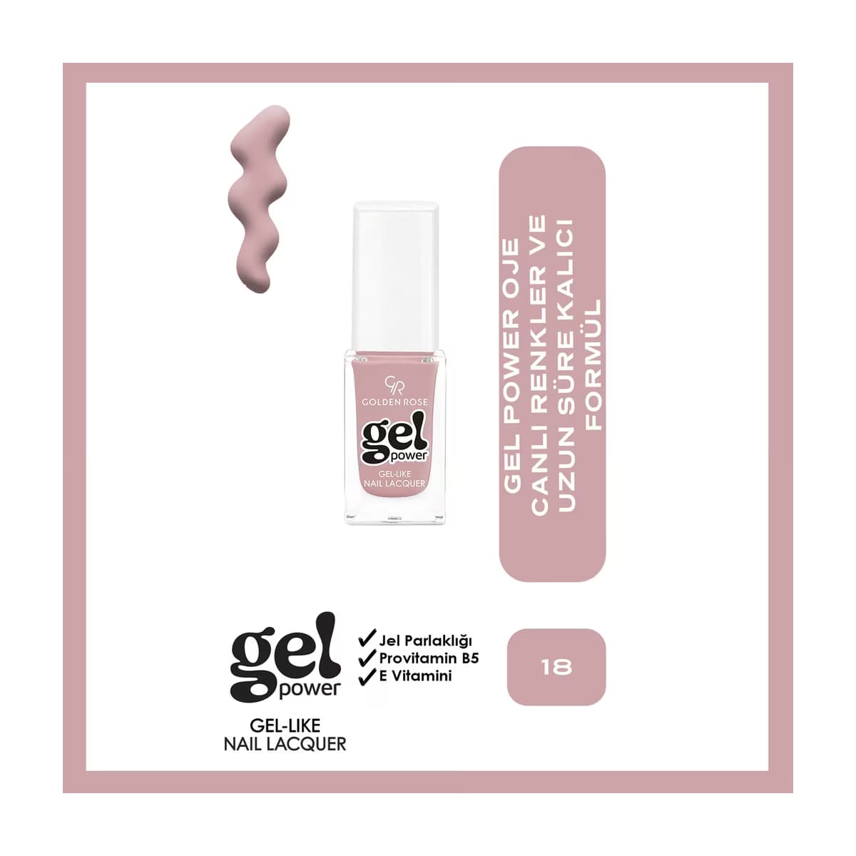 Golden Rose Power Gel Like Nail Oje No: 18 - Gratis