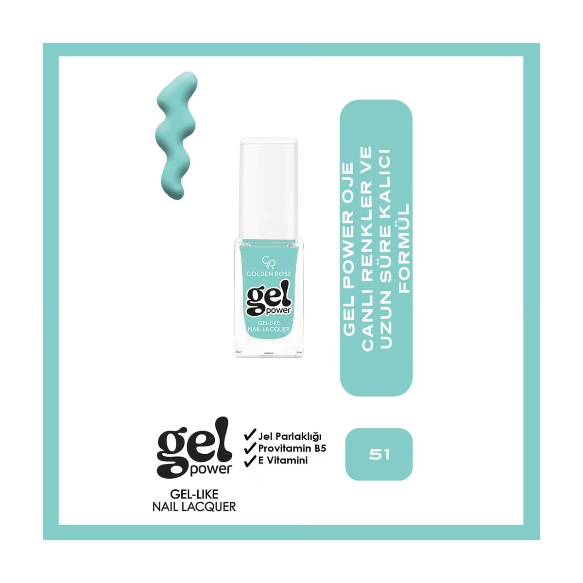 Golden Rose Power Gel Like Nail Oje No: 51 - Gratis