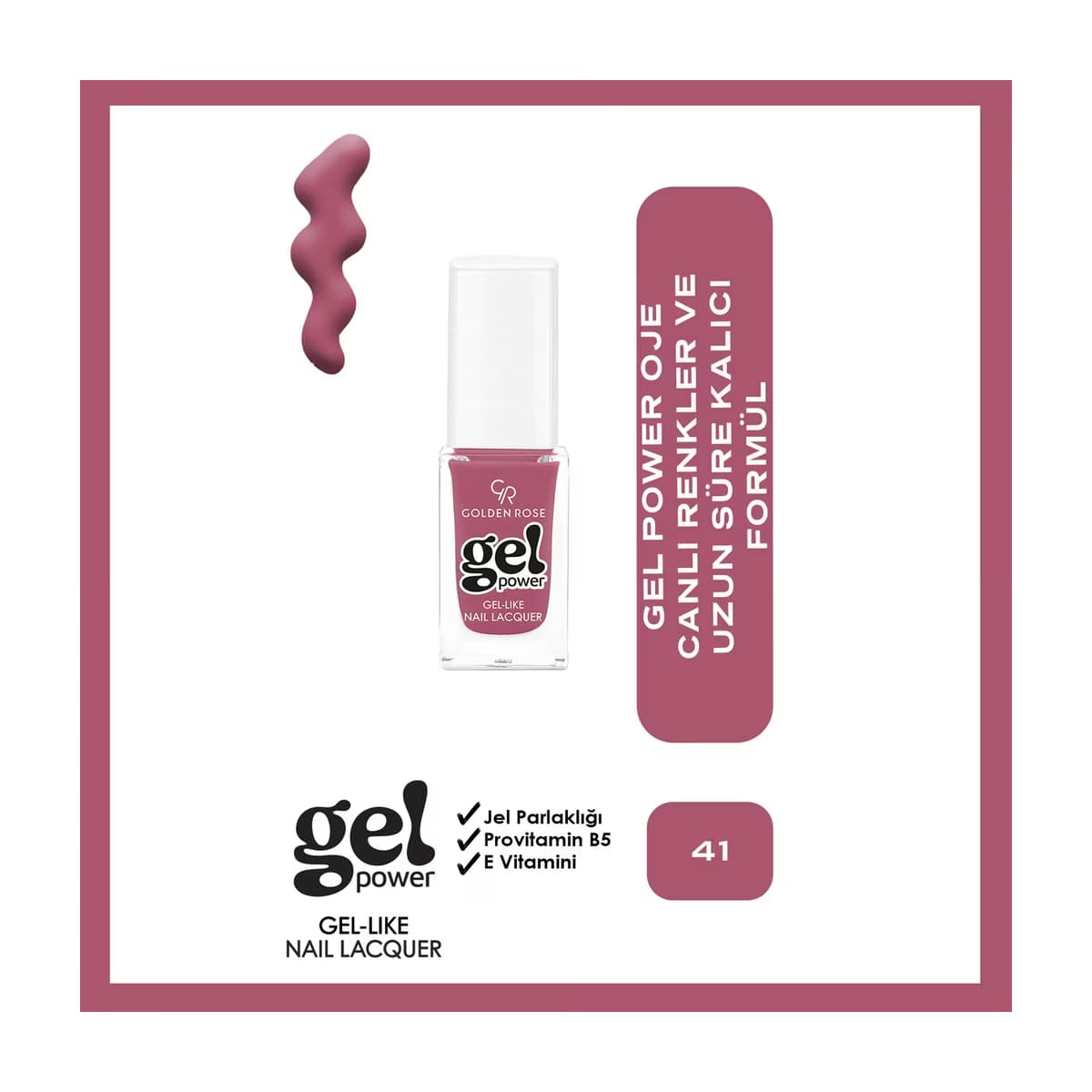 Golden Rose Power Gel Like Nail Oje No: 41 - Gratis
