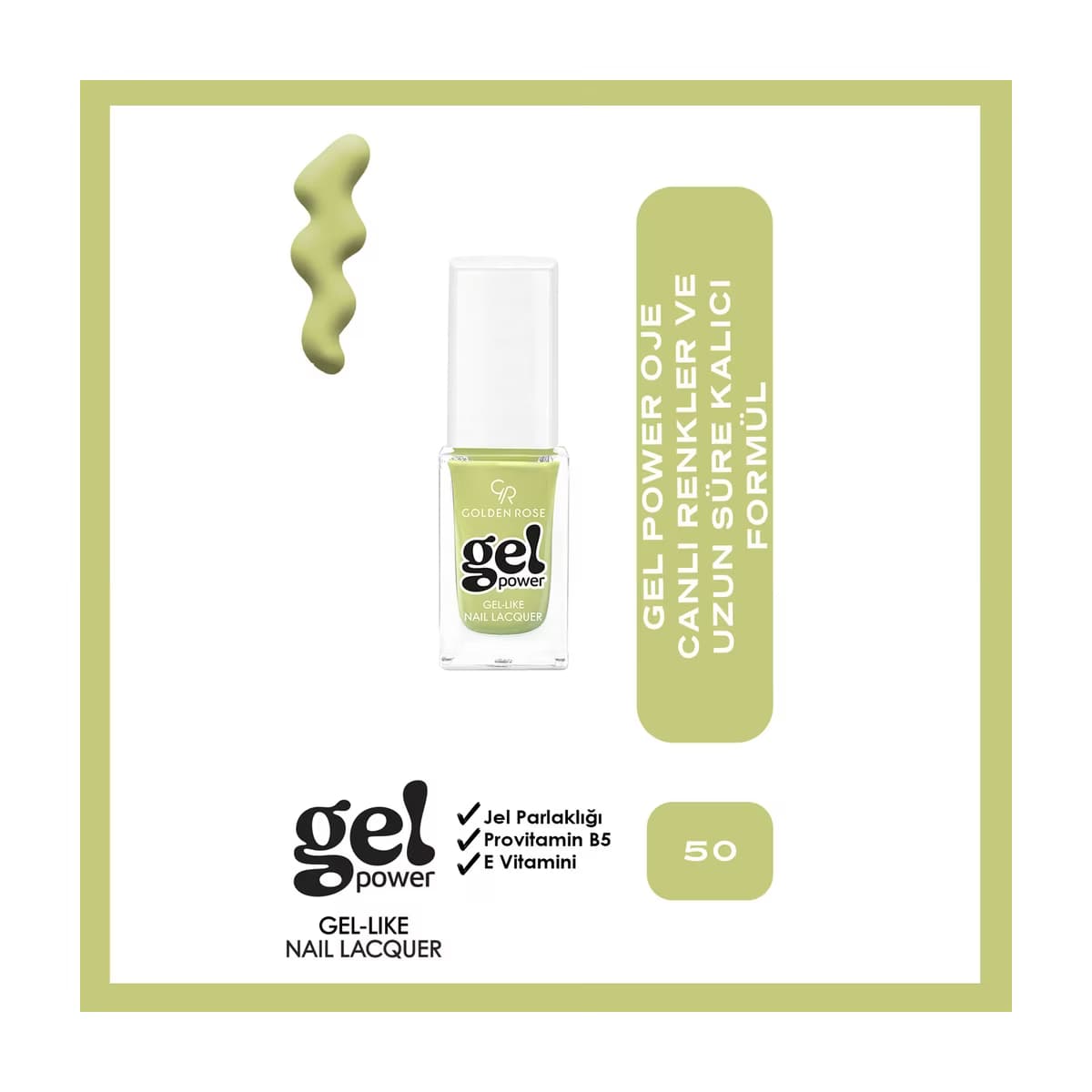 Golden Rose Power Gel Like Nail Oje No: 50 - Gratis