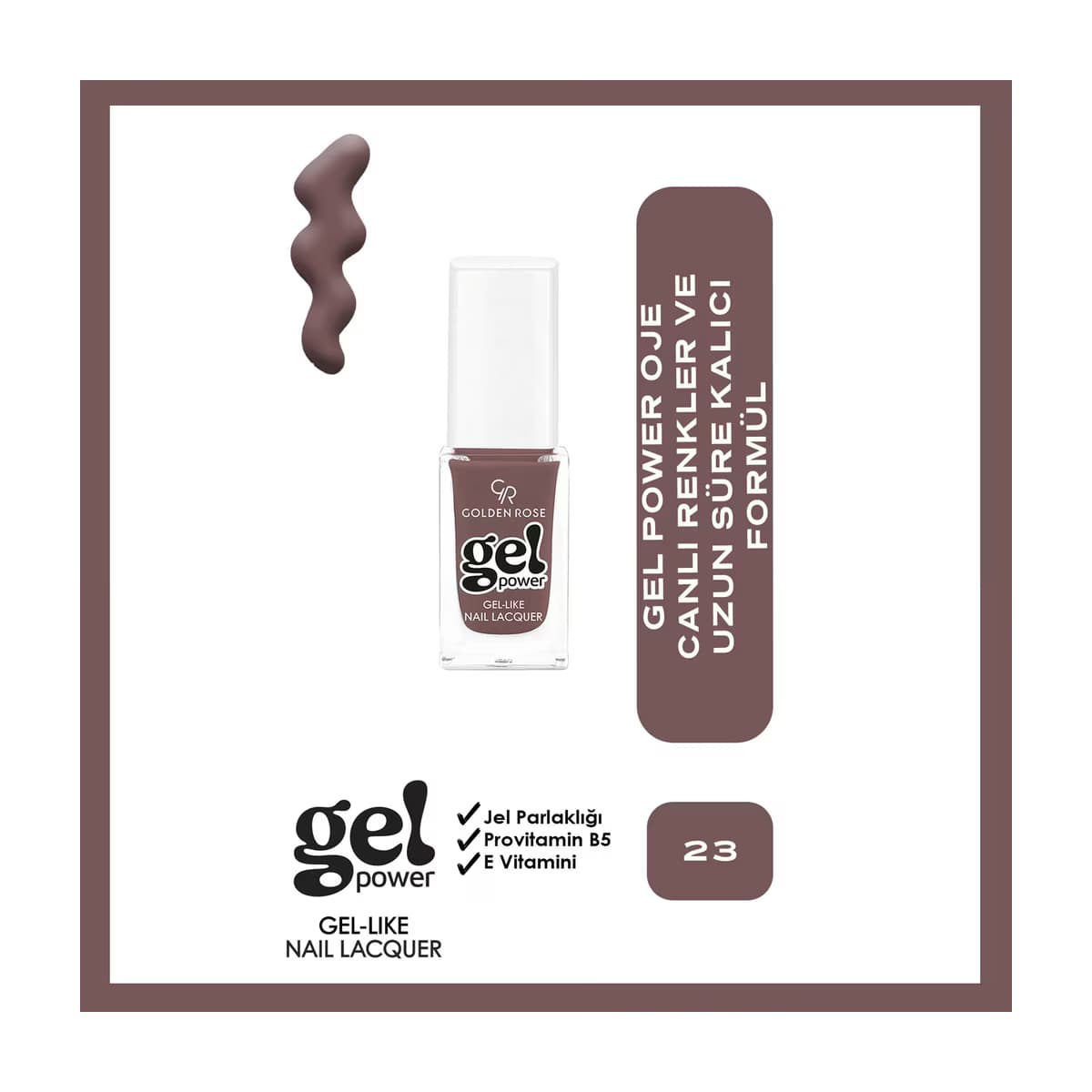 Golden Rose Power Gel Like Nail Oje No: 23 - Gratis