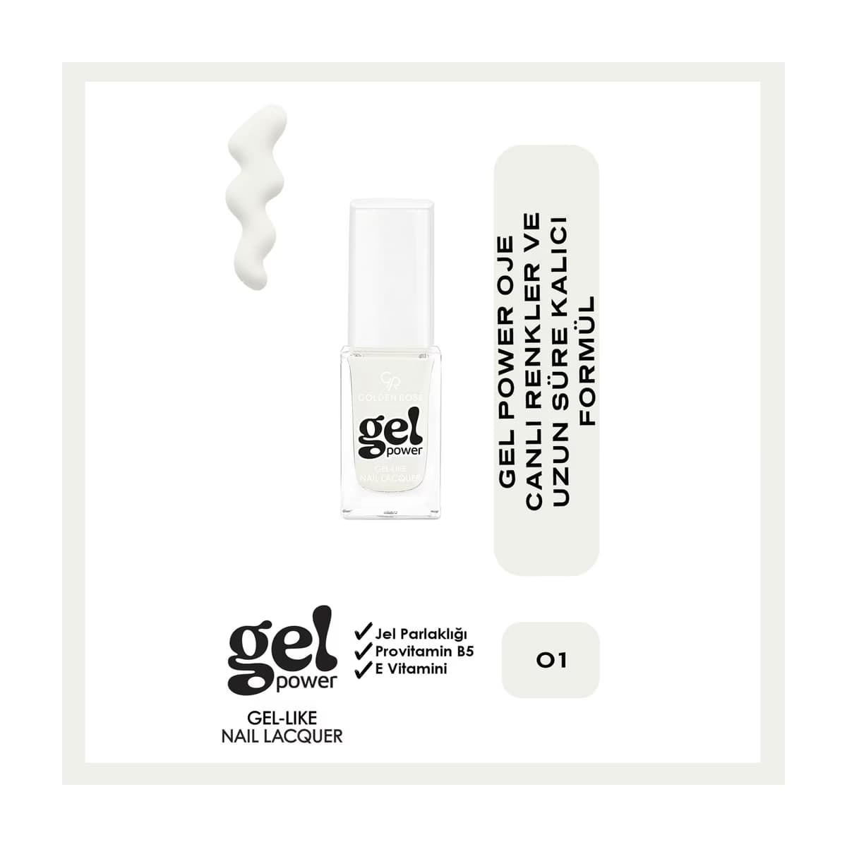 Golden Rose Power Gel Like Nail Oje No: 01 - Gratis
