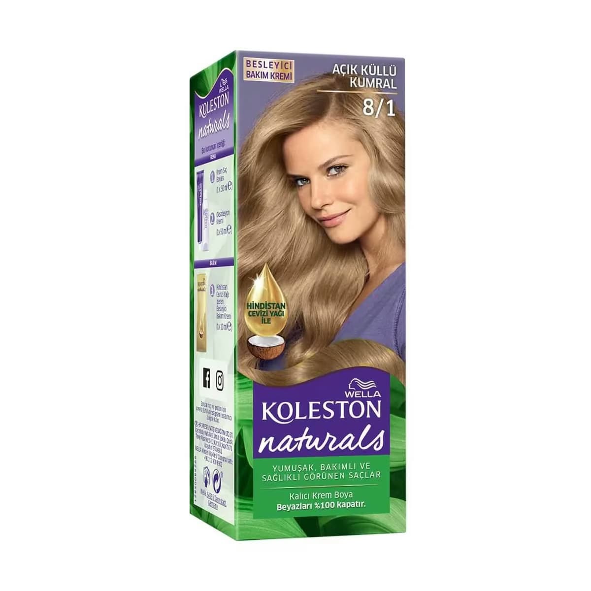 Koleston Naturals Saç Boyası 8/1 Açık Küllü Kumral
