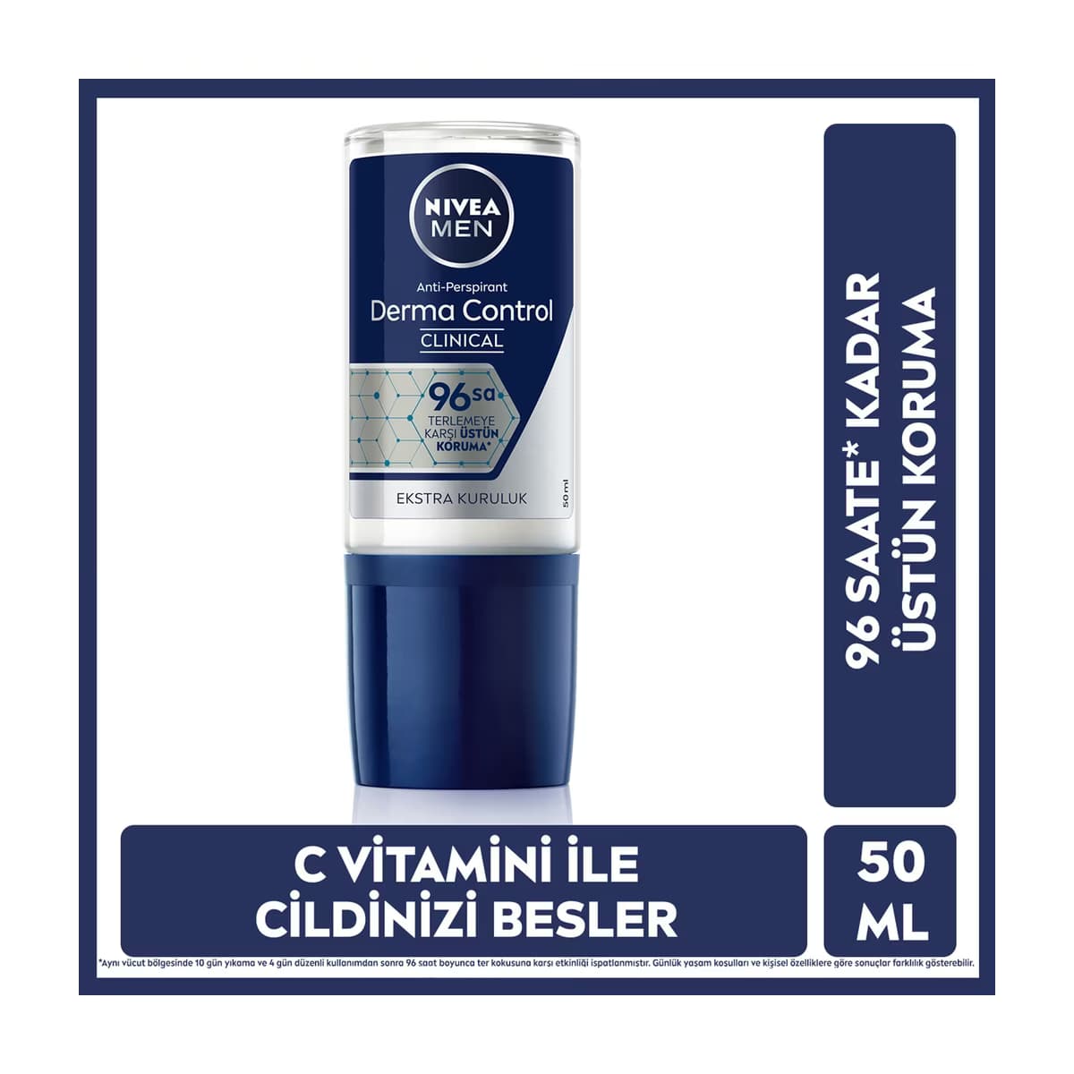 Nivea Men Erkek Roll-On Deodorant Derma Control Clinical 50 ml - Gratis