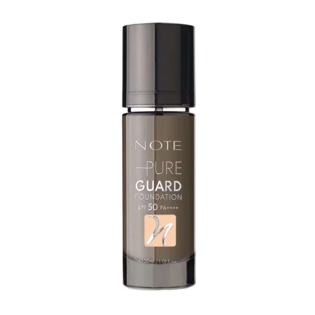 Note Pure Guard Foundation 100 Glowing Beige SPF 50 Yoğun Kapatıcı Saten Bitişli Fondöten