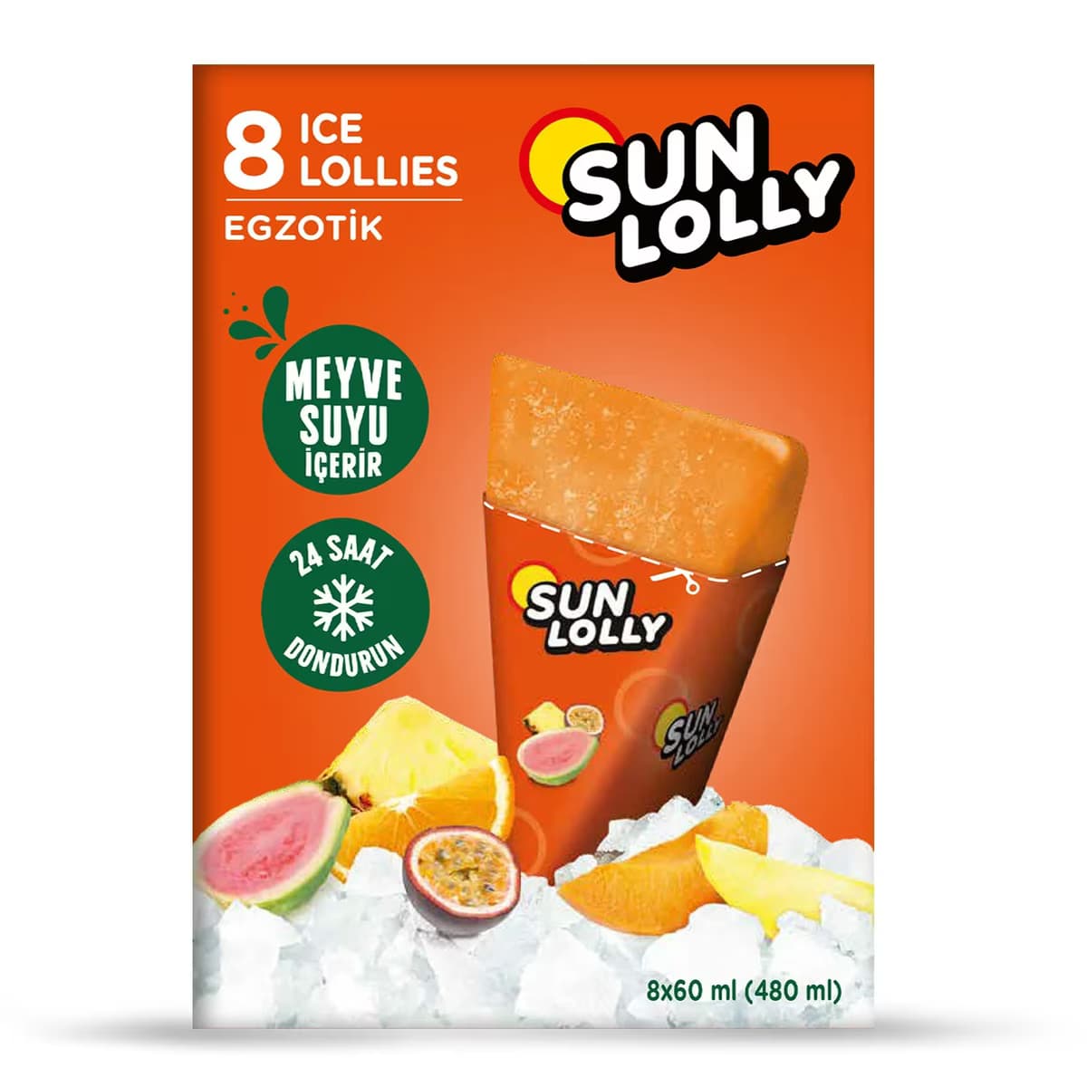 Sun Lolly Egzotik Aromalı Su Buzu 8x60 ml