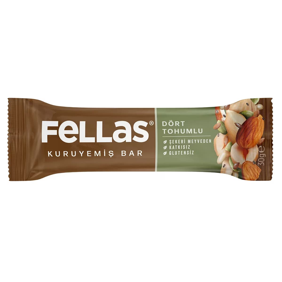 Fellas Dört Tohumlu Kuruyemiş Bar 30 g