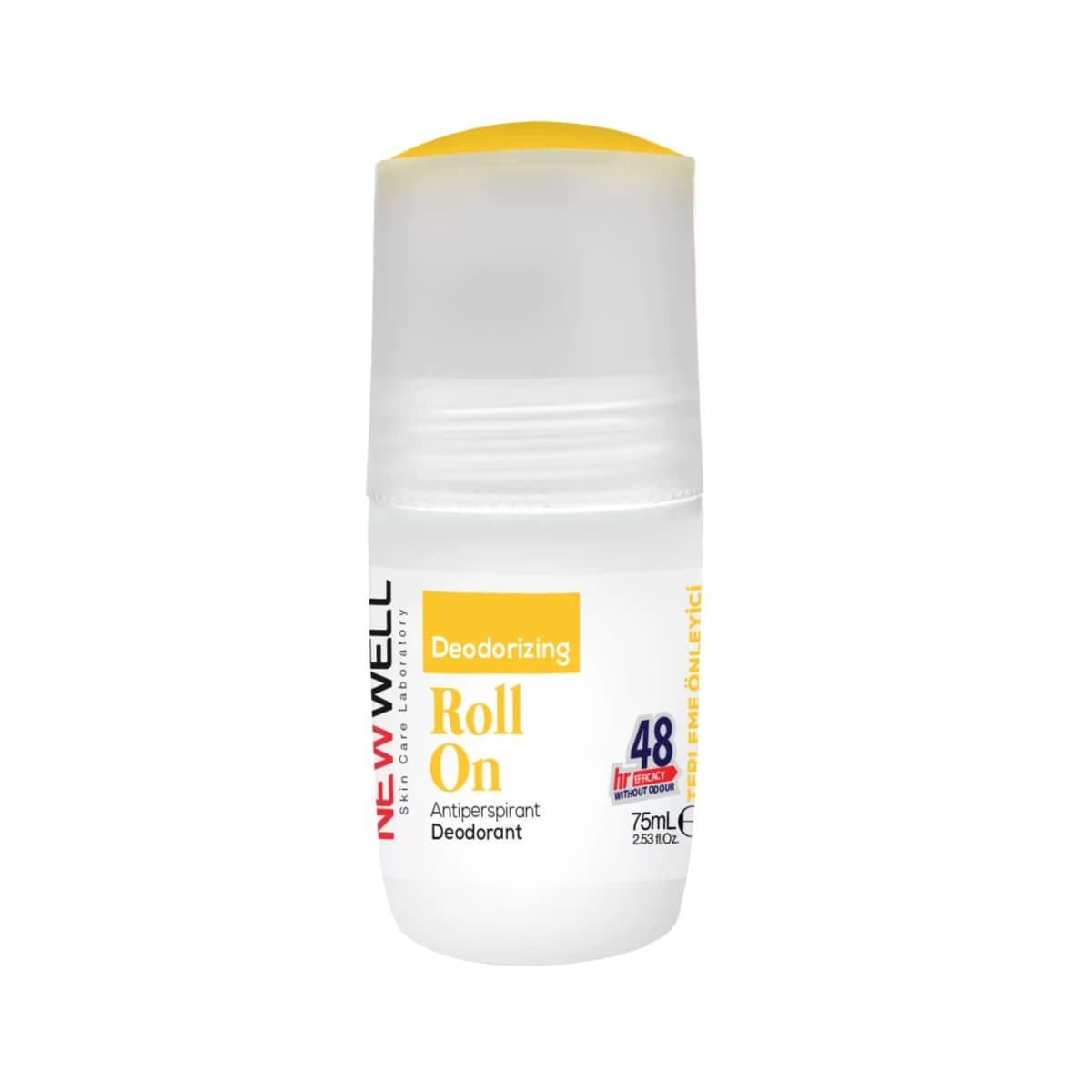 New Well Antiperspirant Whitening Unisex Roll On 75 ml Yellow - Gratis