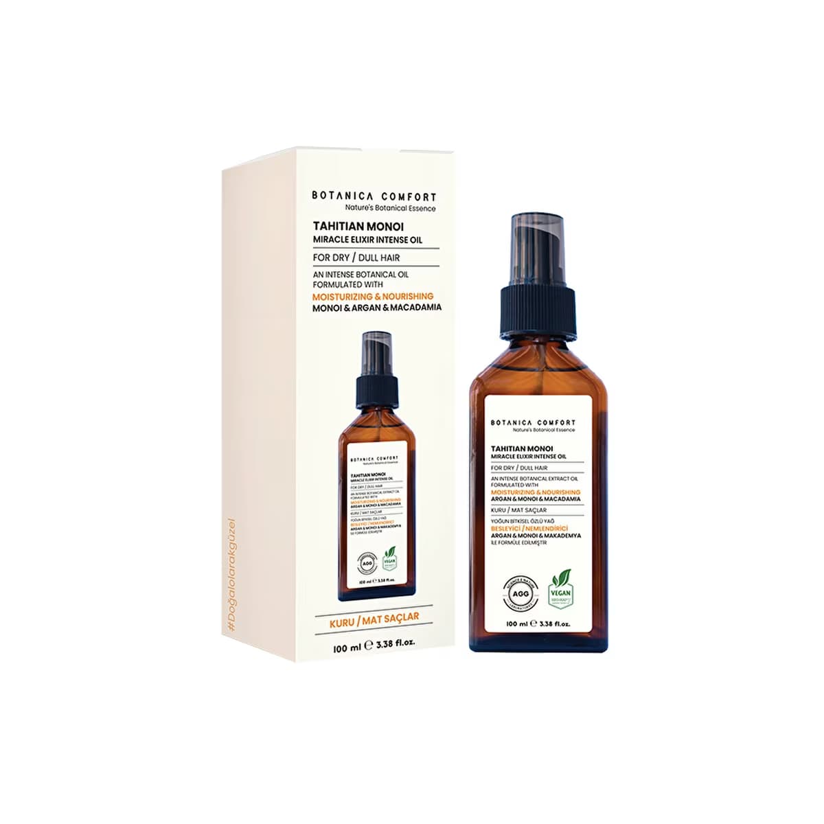 Botanica Comfort Tahitian Monoi Miracle Yoğun Nem Saç Bakım Yağı 100 ml - Gratis