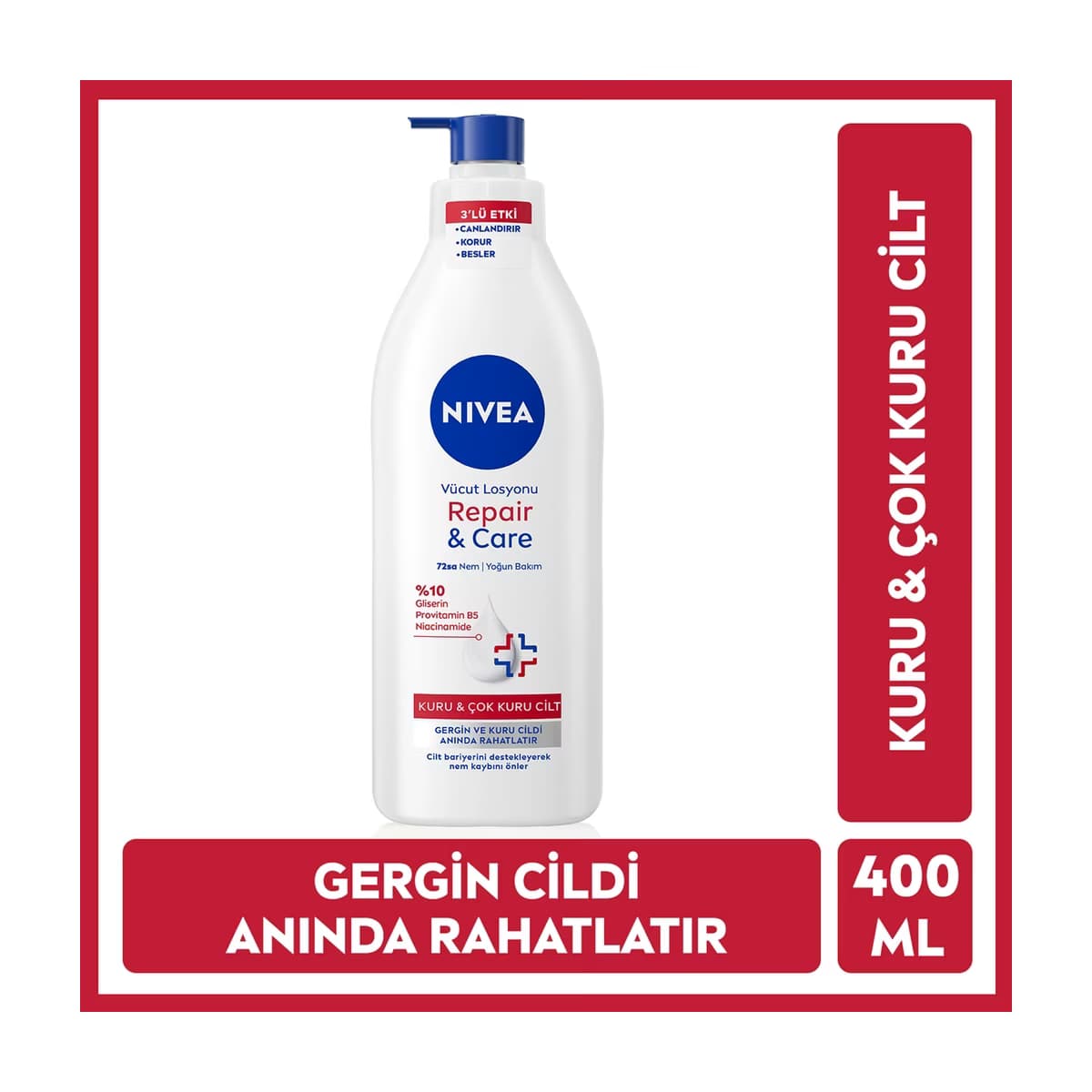 Nivea Repair & Care Yoğun Bakım Vücut Losyonu 400 ml - Gratis