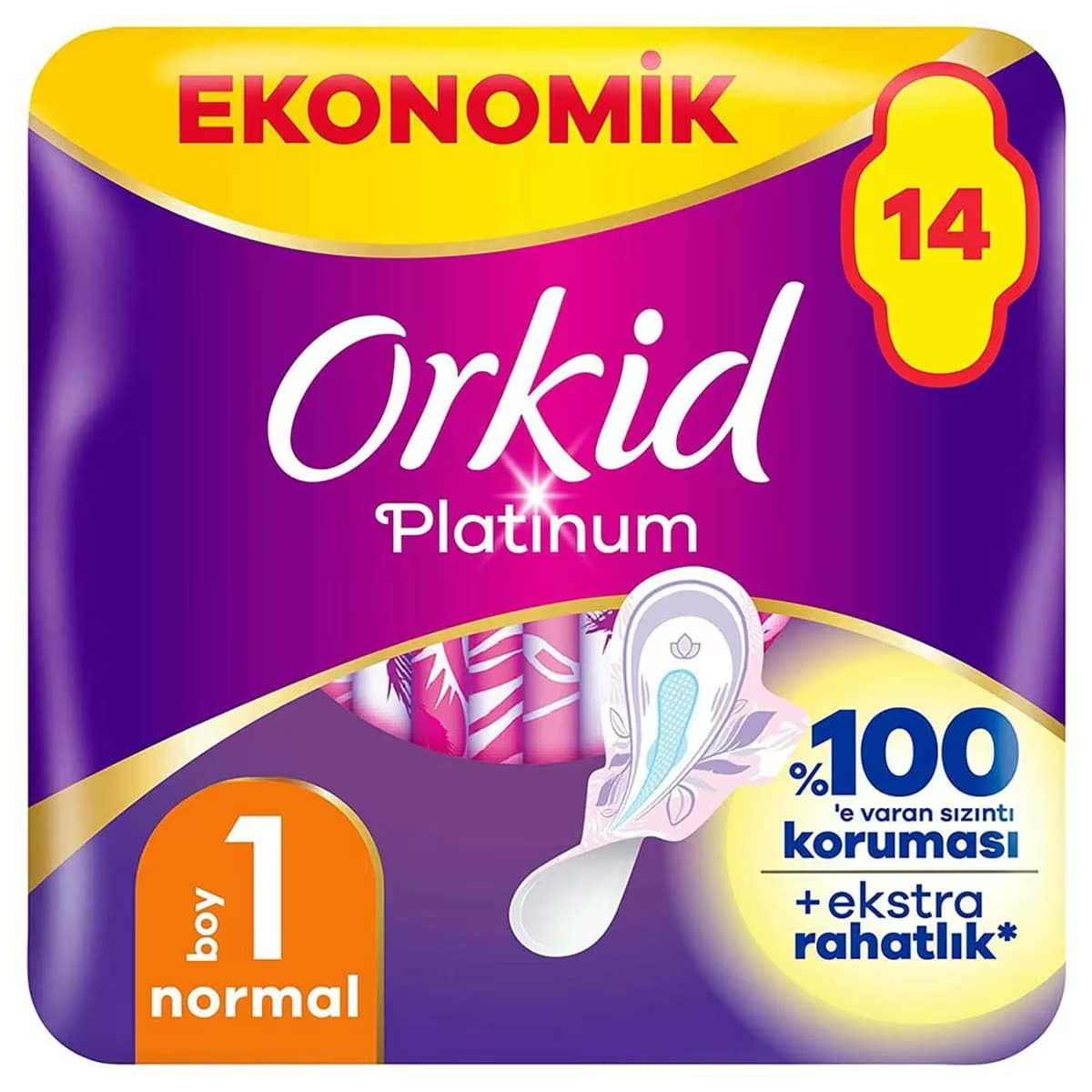 Orkid Hijyenik Ped Ultra Platinum Eko Normal 14'lü
