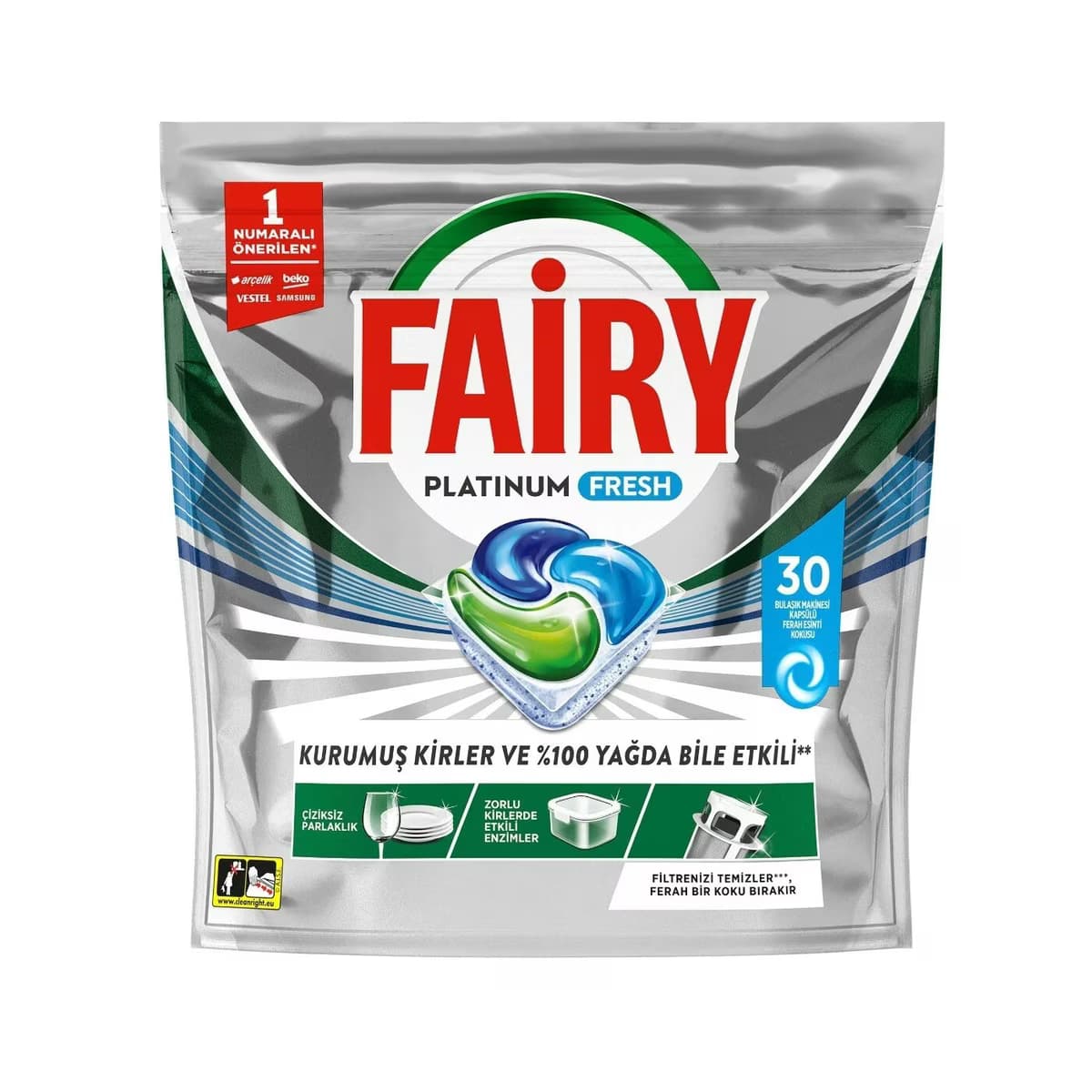 Fairy Platinum Fresh Bulaşık Makinesi Kapsülü 30 Yıkama
