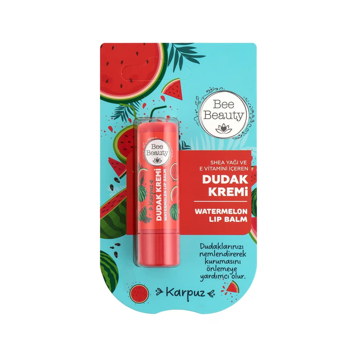 Bee Beauty Karpuz Aromalı Dudak Kremi 5 gr - Gratis
