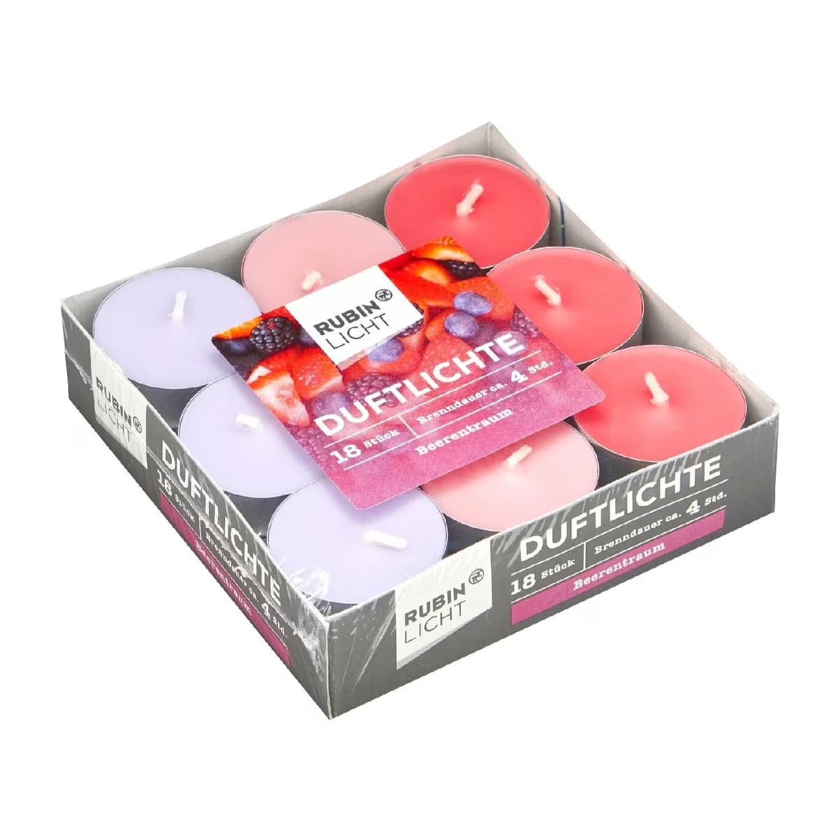Rubinlicht Tealight Kokulu Meyve Rüyası 18'li
