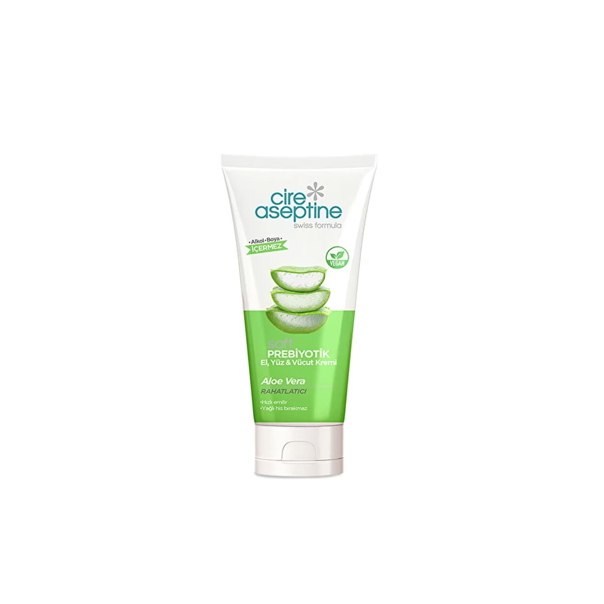 Cire Aseptine Soft Aloe Vera Özlü Rahatlatıcı Besleyici Prebiyotikli Krem 200 ml