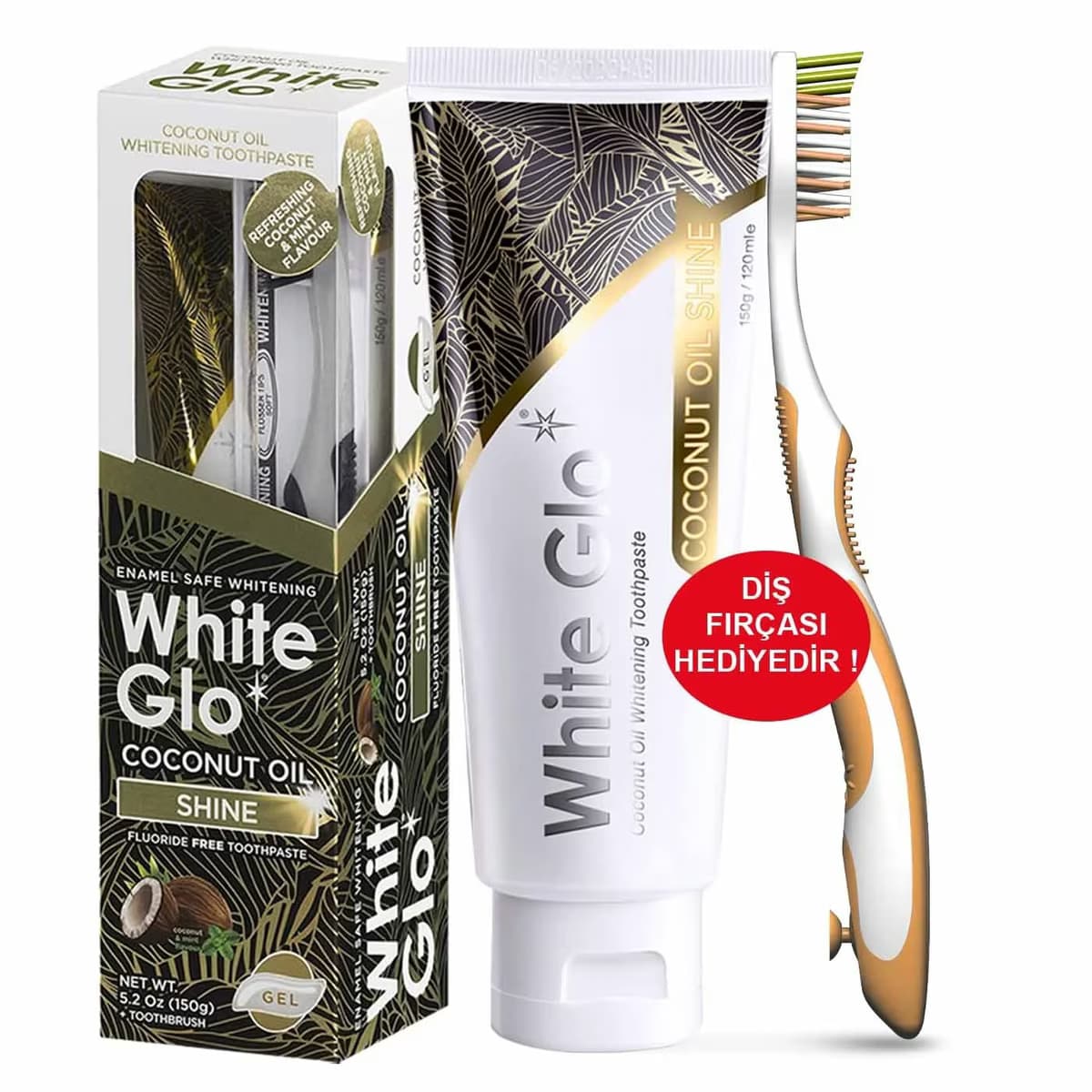 White Glo Diş Macunu Hindistan Ceviz Yağı Özlü 100 ml