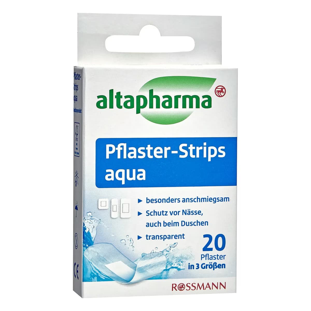 Altapharma Aqua Şerit Yara Bantları 3 Farklı Boyutta 20 Adet