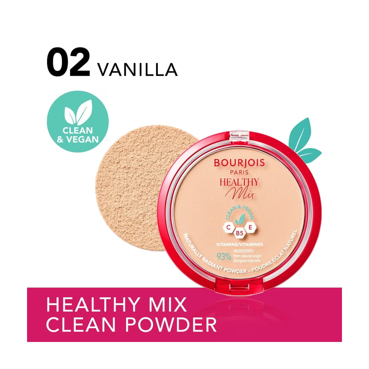 Bourjois Healthy Mix Clean Pudra 02 Vanilla