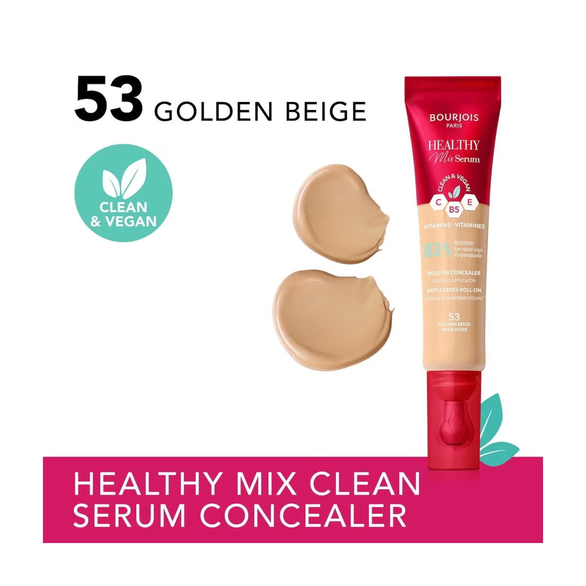 Bourjois Healthy Mix Clean Serum Kapatıcı 53 Golden Beige
