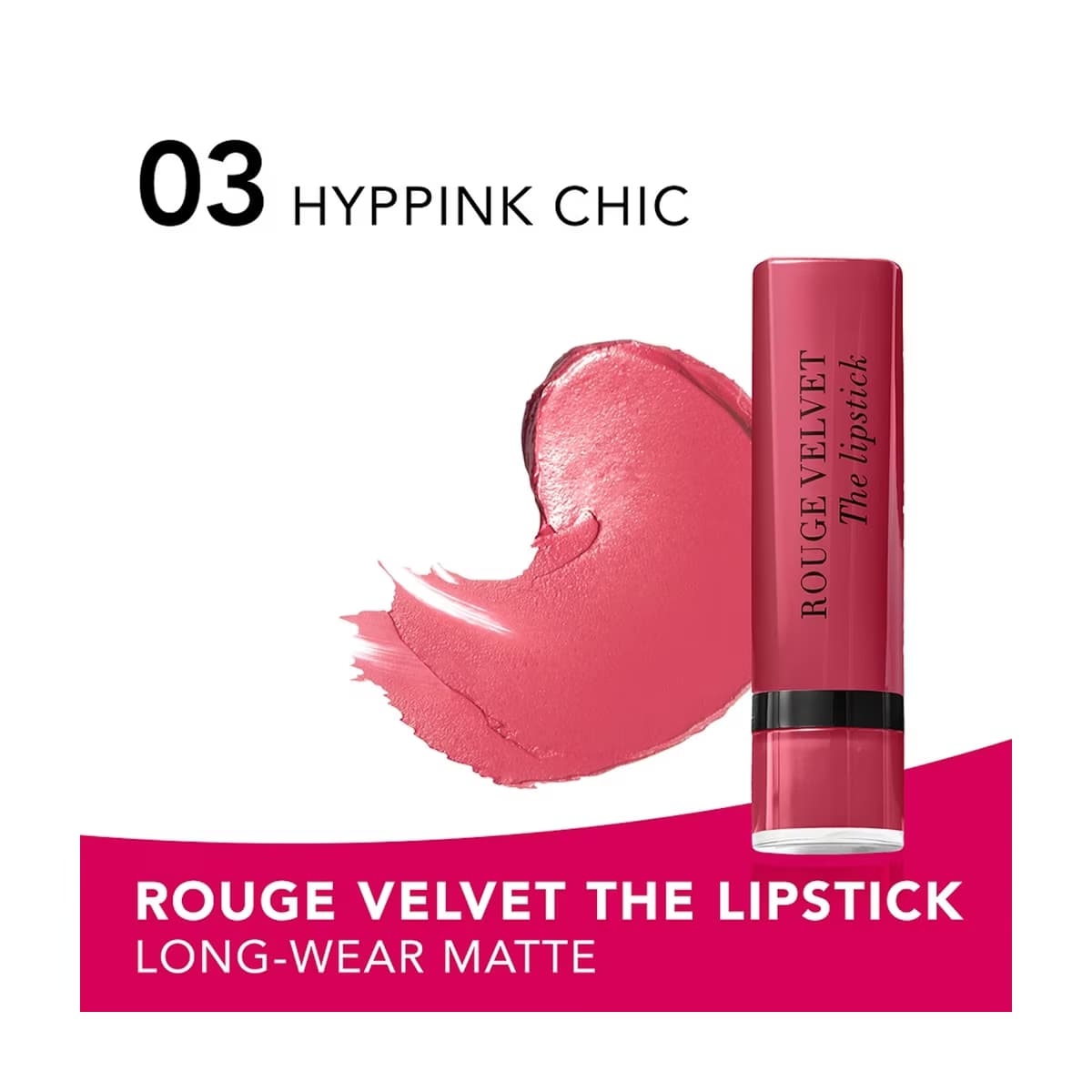 Bourjois Rouge Velvet Stick Ruj 03 Hyppink Chic