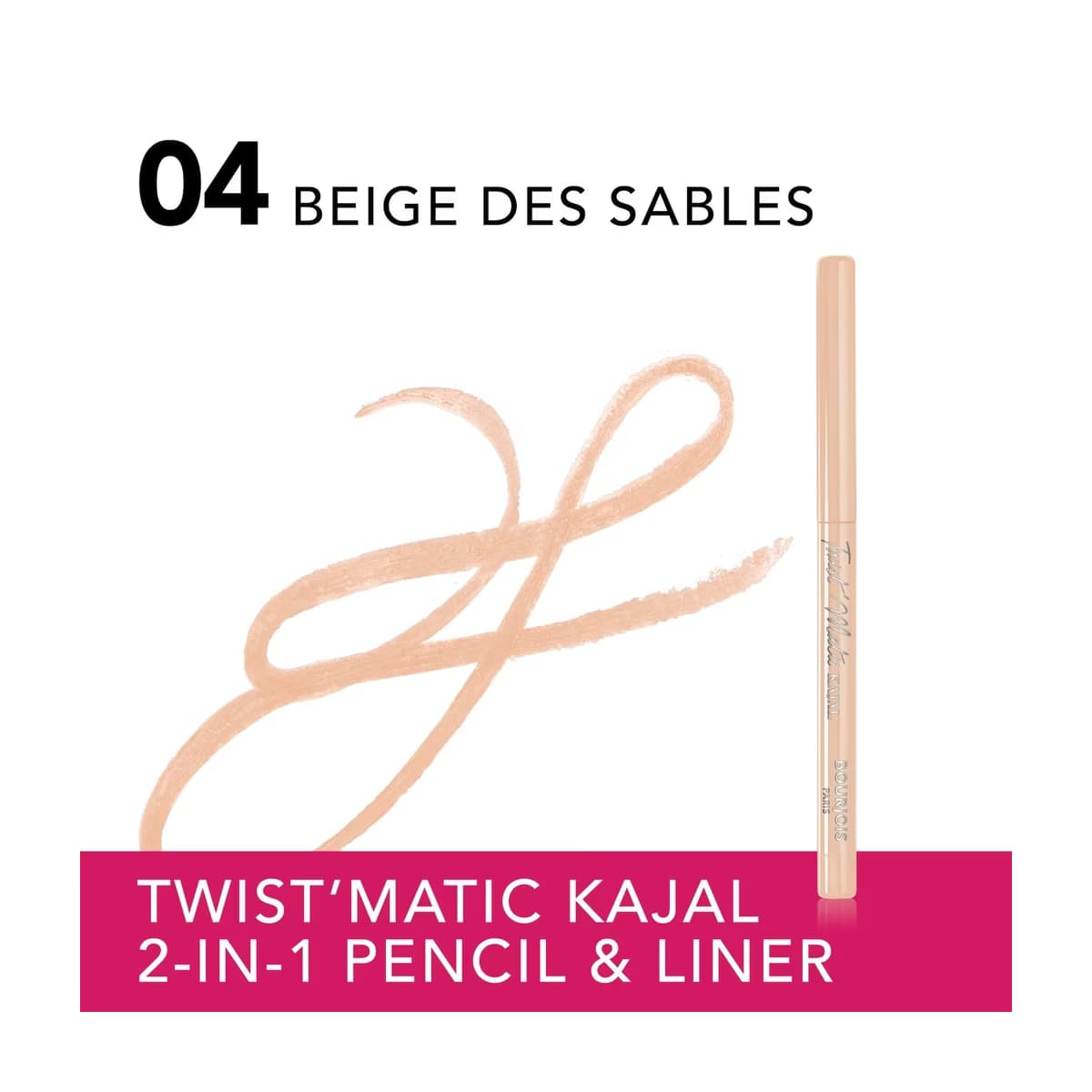 Bourjois Twist Matic Kajal 2 in 1 Göz Kalemi 04 Beige Des Sables