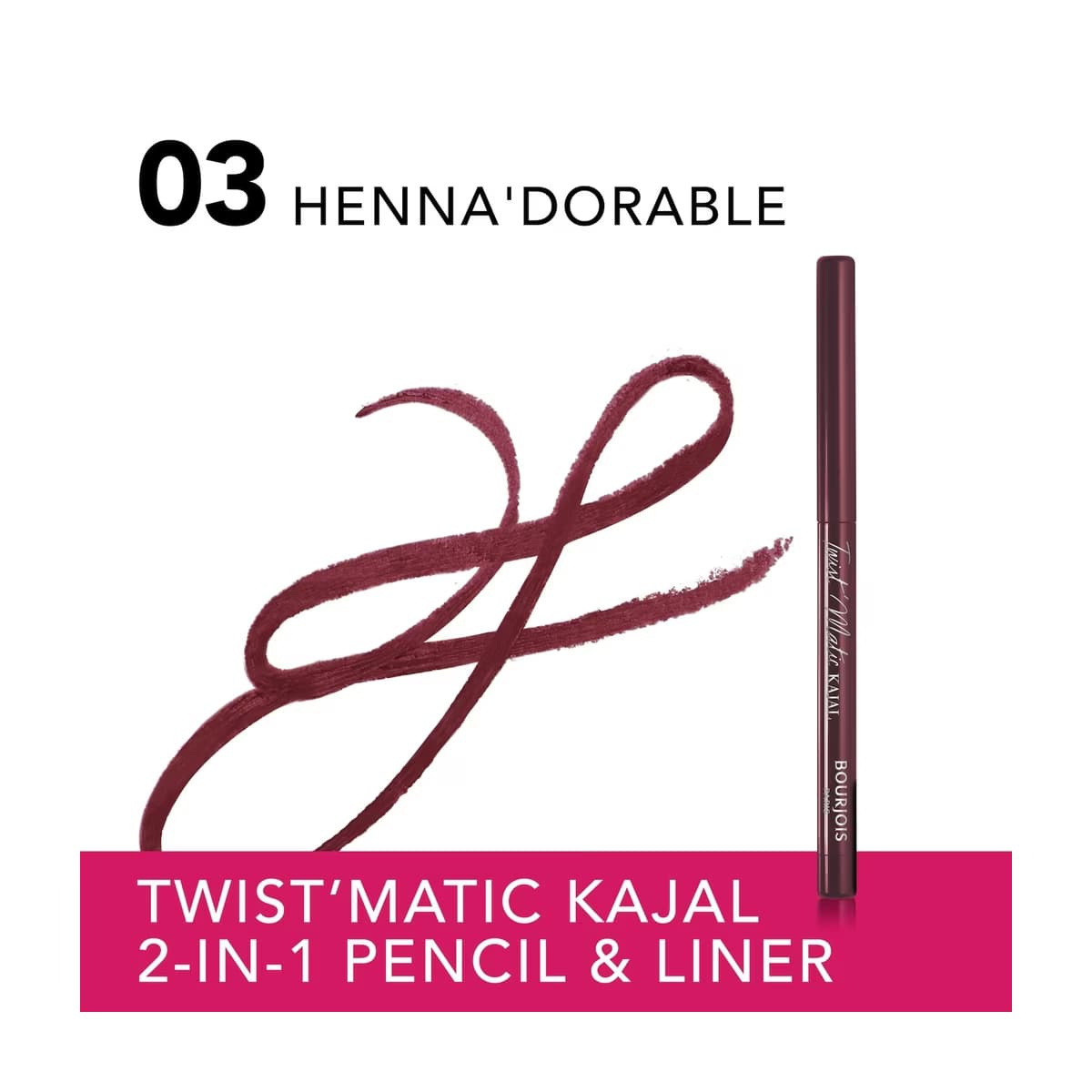 Bourjois Twist Matic Kajal 2 in 1 Göz Kalemi 03 Henna'dorable