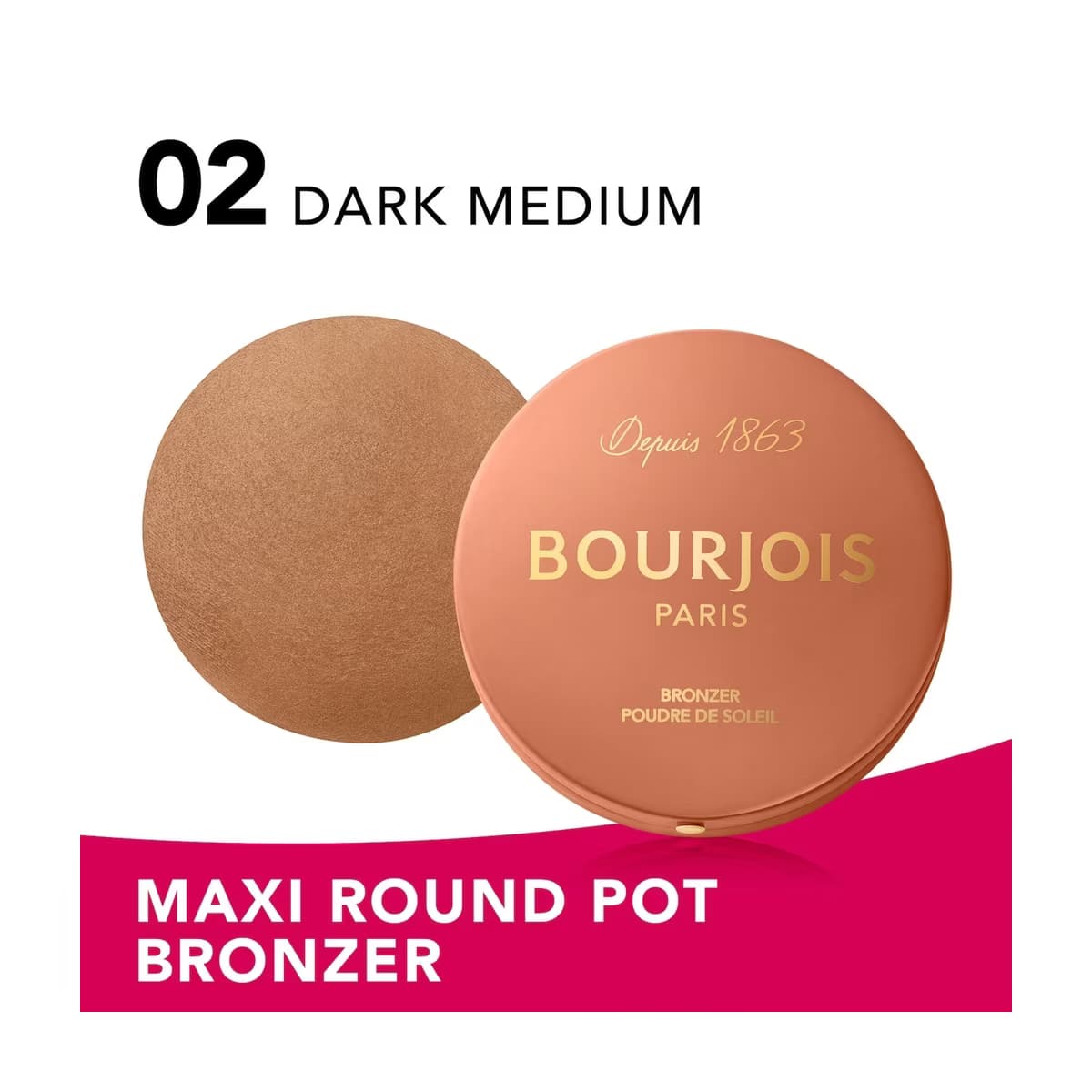 Bourjois Maxi Round Pot Bronzer 02 Dark Medium