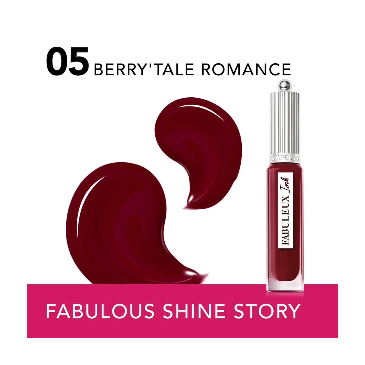 Bourjois Fabulous Shine Story Likit Ruj 05 Berry'tale Romance
