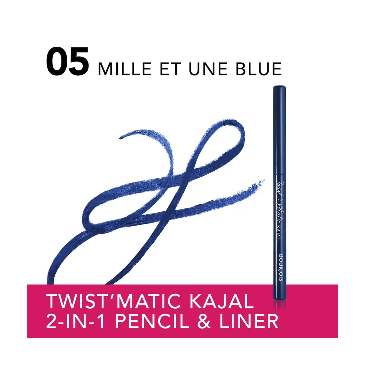 Bourjois Twist Matic Kajal 2 in 1 Göz Kalemi 05 Mille Et Une Blue