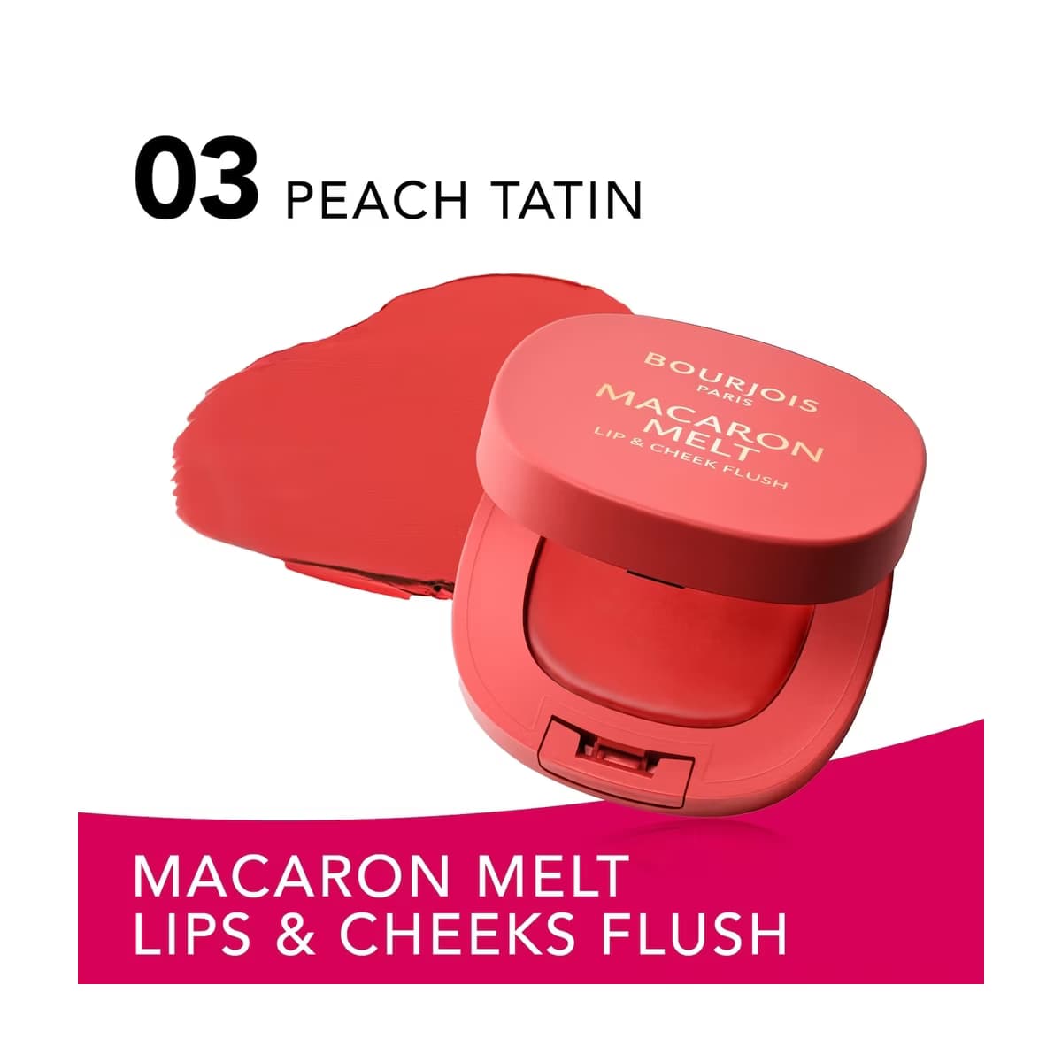 Bourjois Macaron Melt Lips & Cheek Allık 03 Peach Tatin
