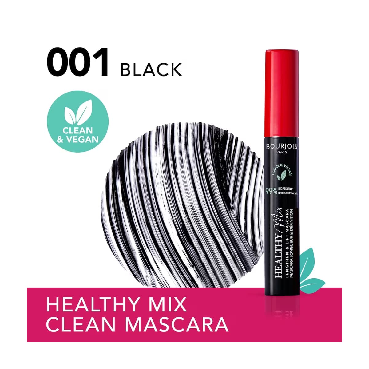 Bourjois Healthy Mix Clean Length & Lift Maskara Ultra Black