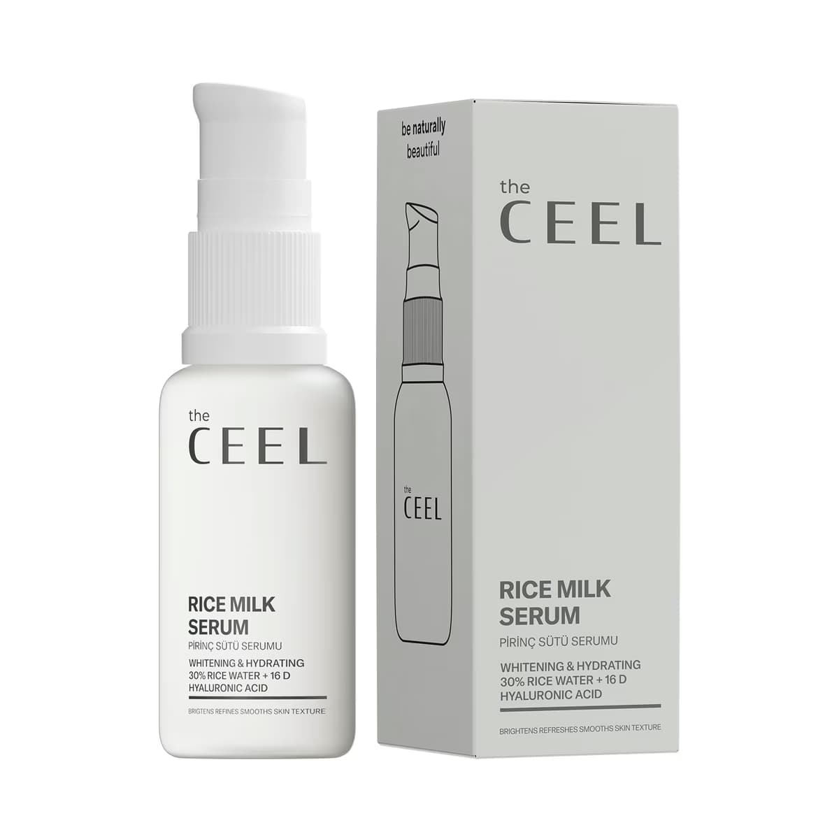 The Ceel Pirinç Sütü Aydınlatıcı ve Nemlendirici Leke Karşıtı Cilt Tonu Eşitleyici Yüz Serumu 30 ml