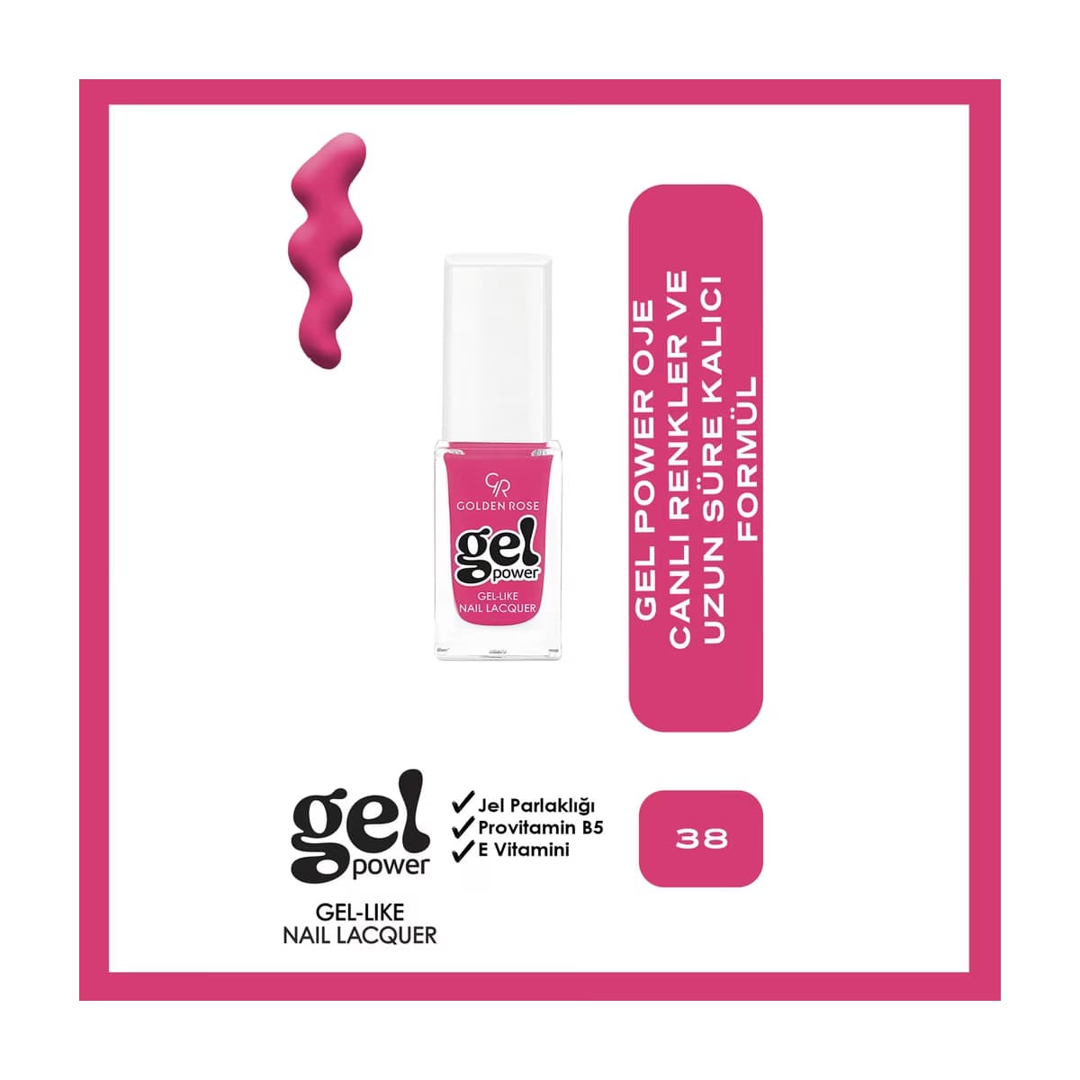 Golden Rose Power Gel Like Nail Oje No: 38