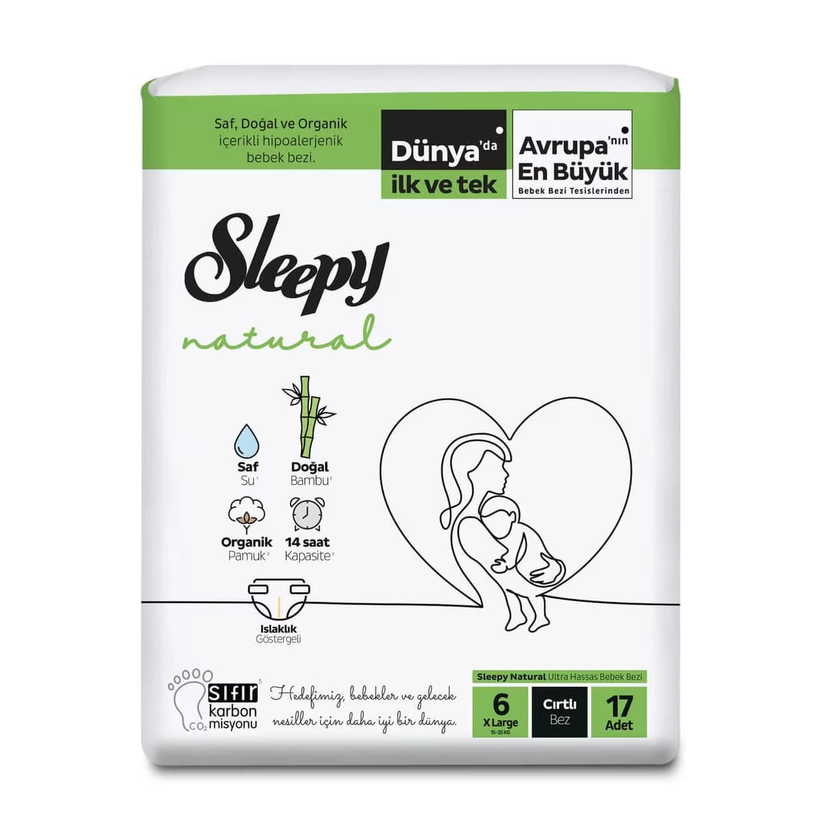 Sleepy Bebek Bezi Jumbo 6 Beden XL 17'li